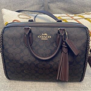No longer available - Coach Rowan Large- Signature Braided with Tassel